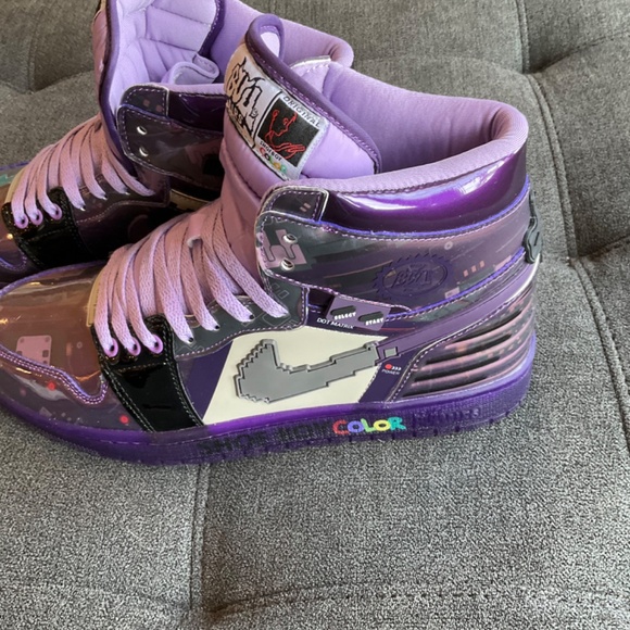 NWOT Bull Airs Custom Shoeboy Color Custom Sneakers Size 10 - Picture 5 of 7